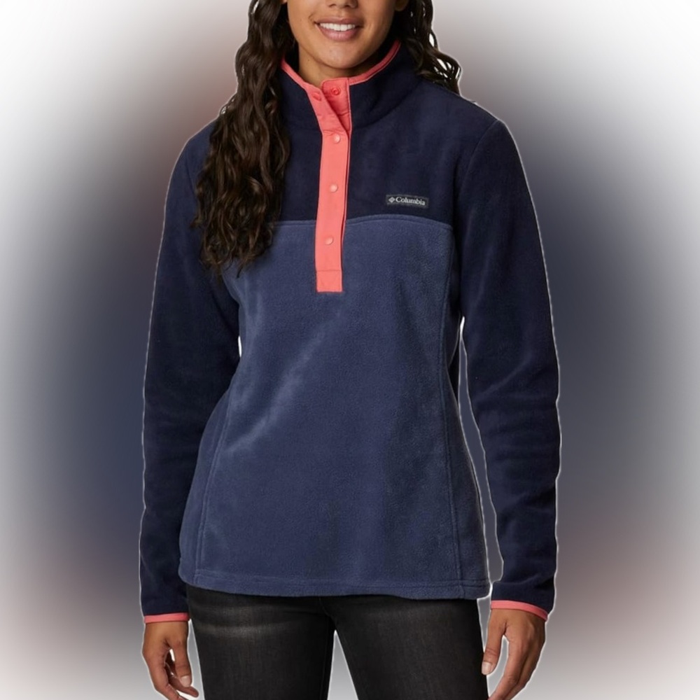 COLUMBIA BENTON SPRINGS LONG SLEEVE HALF SNAP PULLOVER FLEECE JACKET XL
